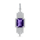 Pandantiv din Argint 925 ( 2.55 grame ) cu Ametist Marocan și Topaz Alb 3.25 Carate