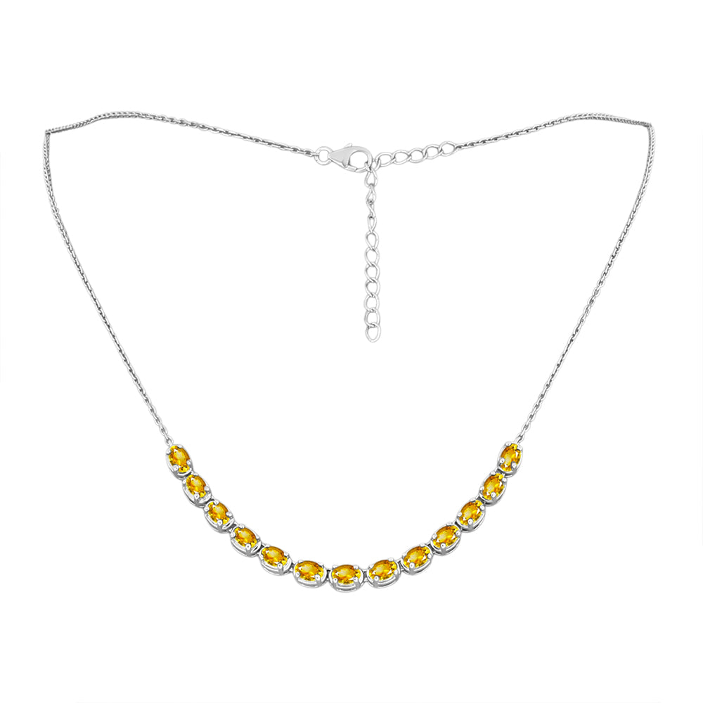 Colier din Argint 925 ( 5.93 grame ) cu Citrin Rio Golden 2.99 Carate 1 