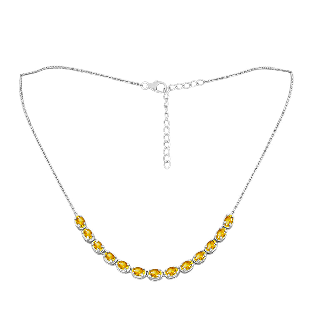 Colier din Argint 925 ( 5.93 grame ) cu Citrin Rio Golden 2.99 Carate