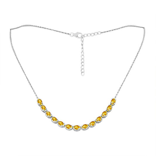 Colier din Argint 925 ( 5.93 grame ) cu Citrin Rio Golden 2.99 Carate