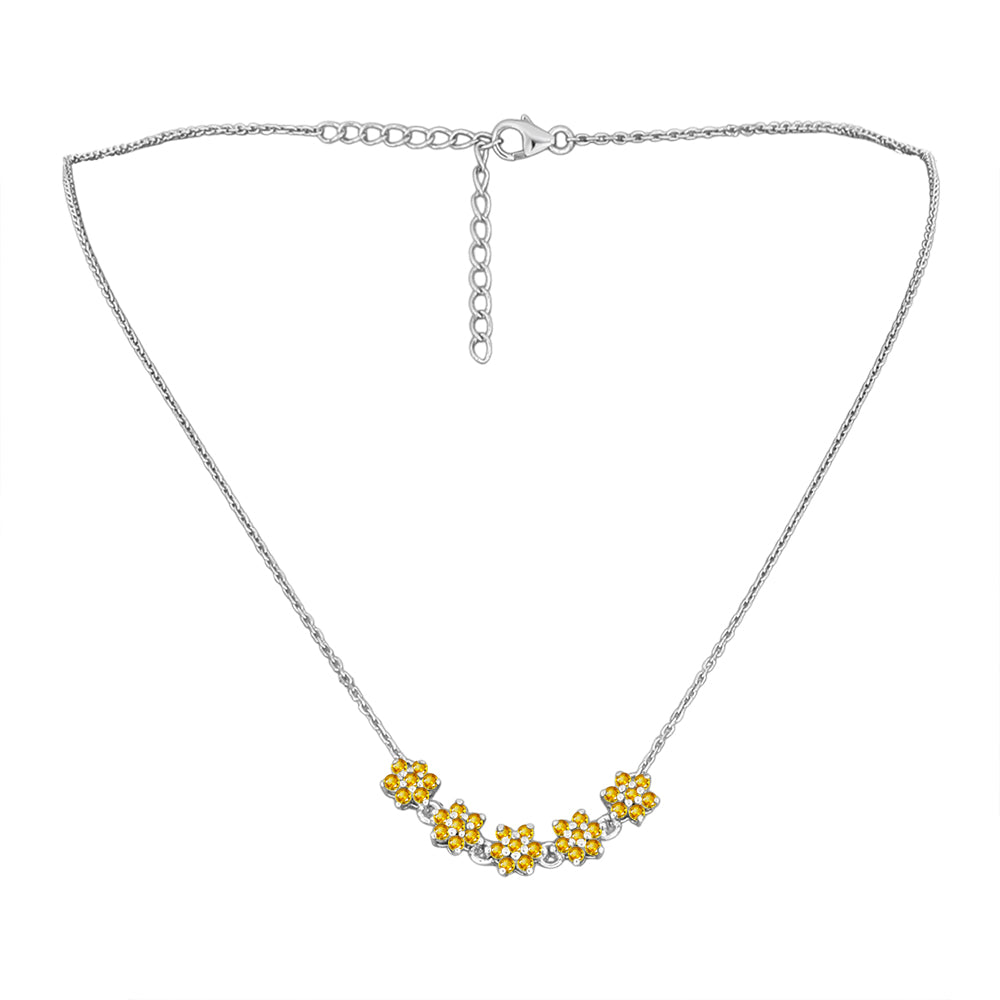 Colier din Argint 925 ( 4.16 grame ) cu Citrin Rio Golden 1.09 Carate