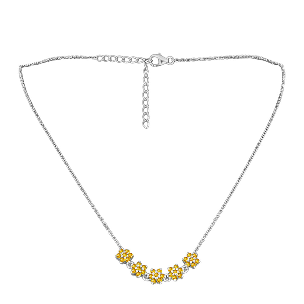 Colier din Argint 925 ( 4.16 grame ) cu Citrin Rio Golden 1.09 Carate