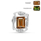 Inel din Argint 925 ( 6.14 grame ) cu Zultanit Anatolian Certificat cultivat în laborator și Topaz Alb 8.25 Carate