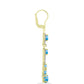 Cercei din Argint 925 Placat cu Aur ( 7.17 grame ) cu Larimar(Piatra delfinului) 5.87 Carate
