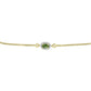 Brățară din Argint 925 Placat cu Aur ( 2.58 grame ) cu Safir verde și Topaz Alb 0.4 Carate