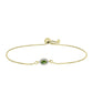 Brățară din Argint 925 Placat cu Aur ( 2.58 grame ) cu Safir verde și Topaz Alb 0.4 Carate