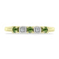 Inel din Argint 925 Placat cu Aur ( 1.85 grame ) cu Safir verde și Topaz Alb 0.34 Carate