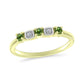 Inel din Argint 925 Placat cu Aur ( 1.85 grame ) cu Safir verde și Topaz Alb 0.34 Carate