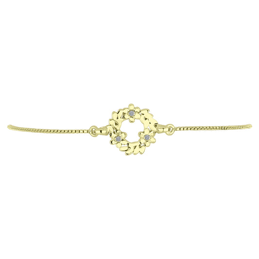 Brățară din Argint 925 Placat cu Aur ( 3.8 grame ) cu Diamant Alb 0.02 Carate