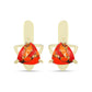 Cercei din Argint 925 Placat cu Aur ( 2.92 grame ) cu Turcoaz Mohave 1.49 Carate