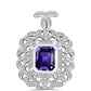Pandantiv din Argint 925 ( 3.98 grame ) cu Ametist Marocan și Topaz Alb 3.48 Carate