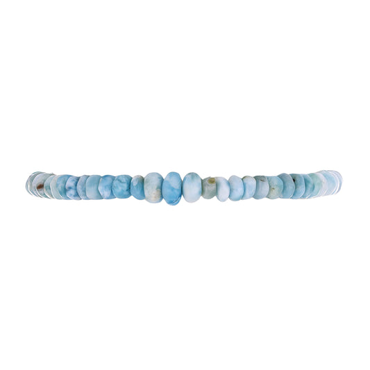 Brățară din Argint 925 Placat cu Aur ( 1.75 grame ) cu Larimar(Piatra delfinului) 47.43 Carate