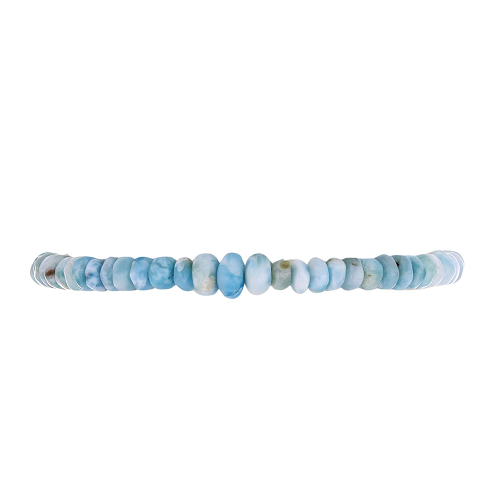 Brățară din Argint 925 Placat cu Aur ( 1.75 grame ) cu Larimar(Piatra delfinului) 47.43 Carate 3 
