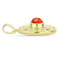 Pandantiv din Argint 925 Placat cu Aur ( 2.56 grame ) cu Turcoaz Mohave 0.49 Carate