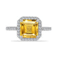 Inel din Argint 925 ( 2.41 grame ) cu Citrin Rio Golden și Topaz Alb 2.67 Carate