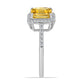 Inel din Argint 925 ( 2.41 grame ) cu Citrin Rio Golden și Topaz Alb 2.67 Carate