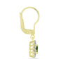 Cercei din Argint 925 Placat cu Aur ( 1.71 grame ) cu Safir verde și Topaz Alb 1.06 Carate