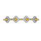 Brățară din Argint 925 ( 7.87 grame ) cu Citrin Rio Golden și Topaz Alb 3.02 Carate