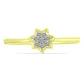 Inel din Argint 925 Placat cu Aur ( 1.88 grame ) cu Diamant Alb 0.09 Carate