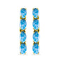 Cercei din Argint 925 Placat cu Aur ( 3.05 grame ) cu Larimar(Piatra delfinului) 2.26 Carate