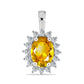Pandantiv din Argint 925 ( 0.91 grame ) cu Citrin Rio Golden și Topaz Alb 1.41 Carate