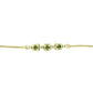 Brățară din Argint 925 Placat cu Aur ( 3.39 grame ) cu Safir verde și Topaz Alb 0.39 Carate