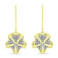 Cercei din Argint 925 Placat cu Aur ( 3.38 grame ) cu Diamant Alb 0.2 Carate