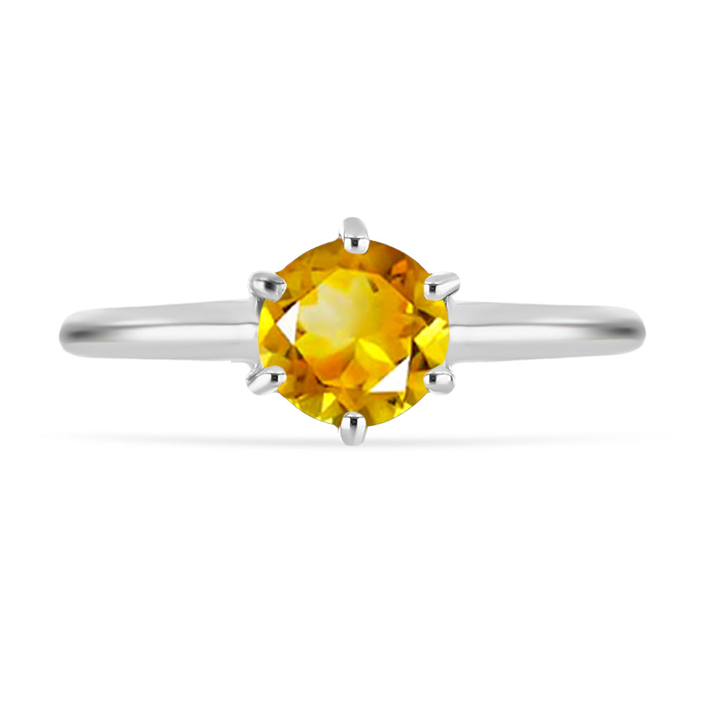 Inel din Argint 925 ( 2.24 grame ) cu Citrin Rio Golden 1.17 Carate 1 
