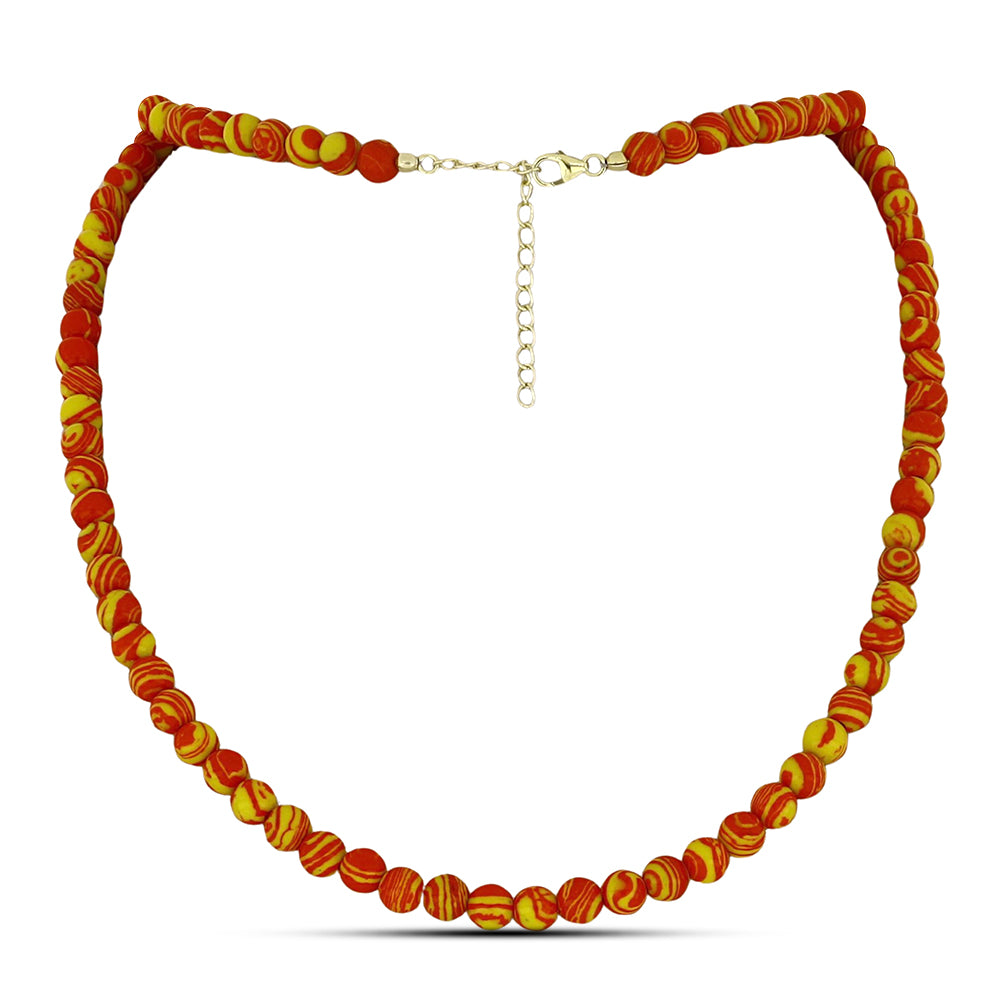 Colier din Argint 925 Placat cu Aur ( 1.03 grame ) cu Turcoaz Mohave 94.06 Carate