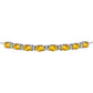Brățară din Argint 925 ( 5.3 grame ) cu Citrin Rio Golden și Topaz Alb 3.73 Carate