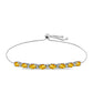 Brățară din Argint 925 ( 5.3 grame ) cu Citrin Rio Golden și Topaz Alb 3.73 Carate
