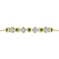 Brățară din Argint 925 Placat cu Aur ( 5.55 grame ) cu Safir verde și Topaz Alb 2.16 Carate