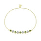 Brățară din Argint 925 Placat cu Aur ( 5.55 grame ) cu Safir verde și Topaz Alb 2.16 Carate
