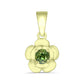 Pandantiv din Argint 925 Placat cu Aur ( 1.65 grame ) cu Safir verde 0.34 Carate