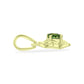 Pandantiv din Argint 925 Placat cu Aur ( 1.65 grame ) cu Safir verde 0.34 Carate