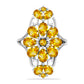 Inel din Argint 925 ( 4.27 grame ) cu Citrin Rio Golden 4.16 Carate