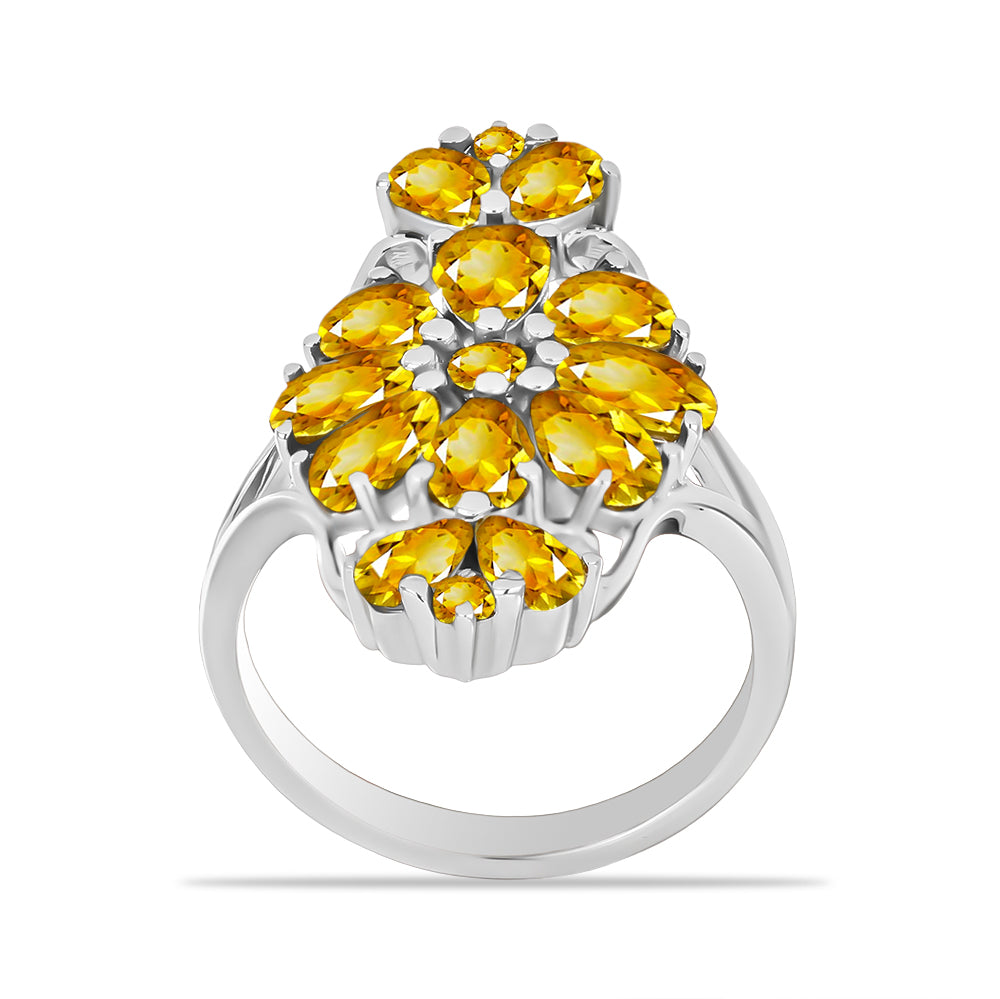 Inel din Argint 925 ( 4.27 grame ) cu Citrin Rio Golden 4.16 Carate