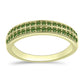 Inel din Argint 925 Placat cu Aur ( 2.63 grame ) cu Safir verde 0.75 Carate