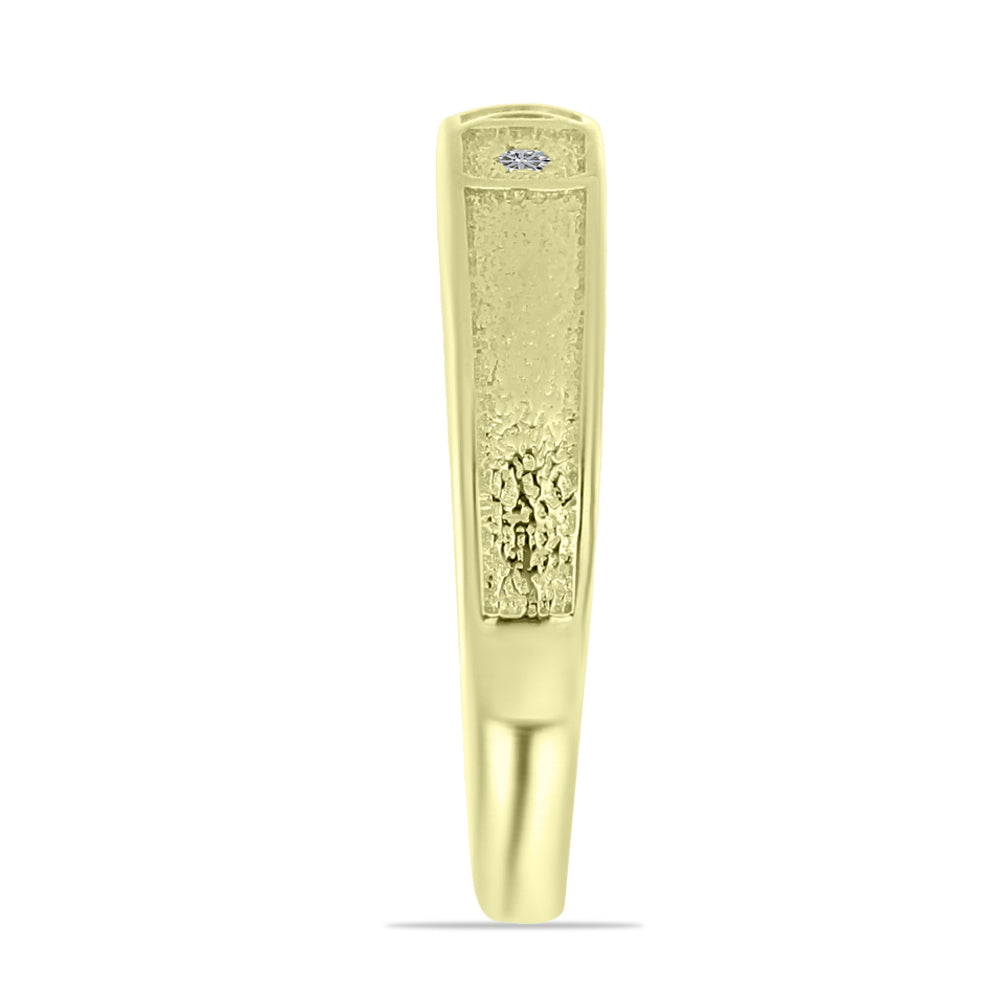 Inel din Argint 925 Placat cu Aur ( 2.55 grame ) cu Diamant Alb 0.02 Carate 4 