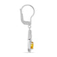 Cercei din Argint 925 ( 3.49 grame ) cu Citrin Rio Golden și Topaz Alb 0.91 Carate