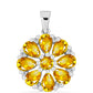Pandantiv din Argint 925 ( 2.42 grame ) cu Citrin Rio Golden și Topaz Alb 3.35 Carate