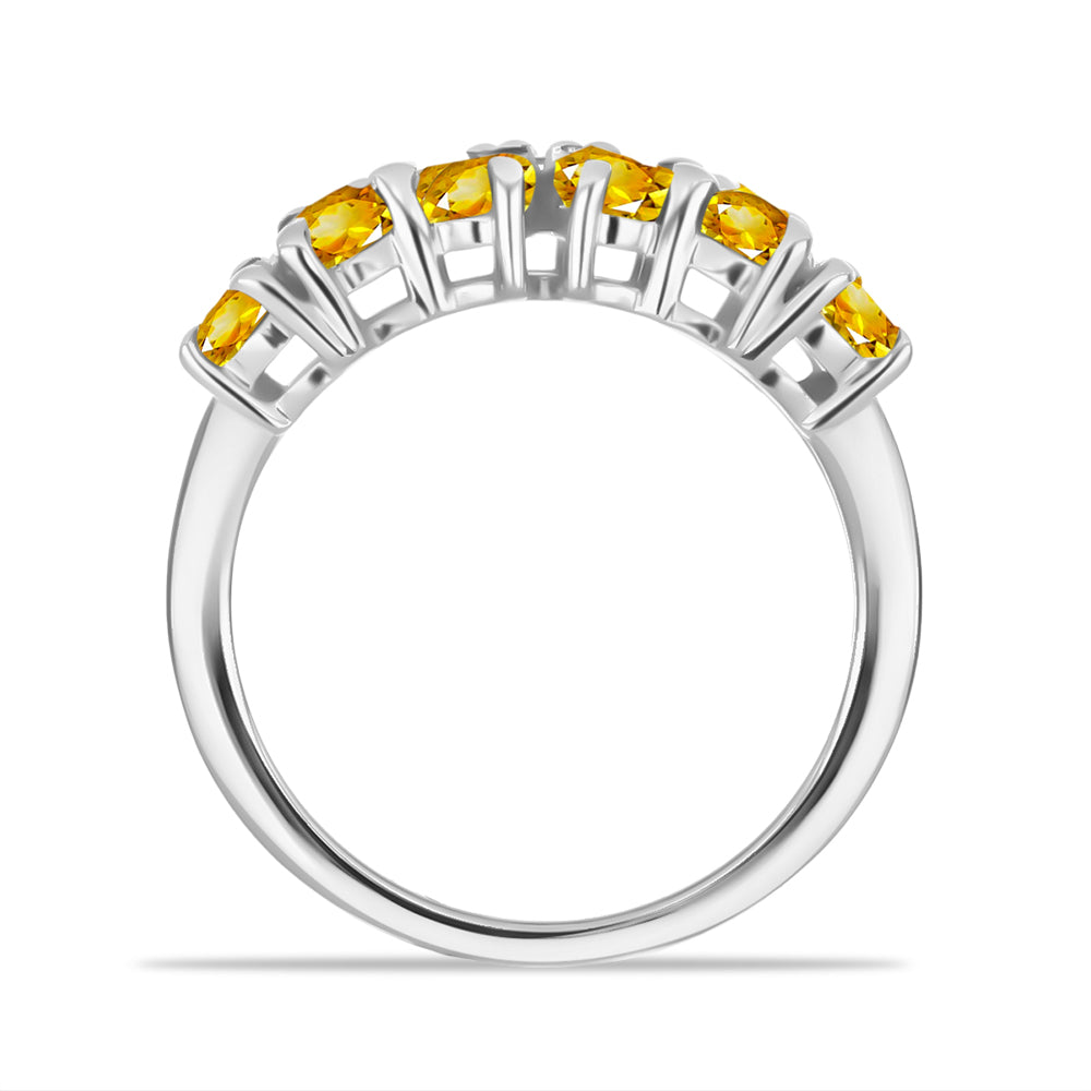 Inel din Argint 925 ( 3.2 grame ) cu Citrin Rio Golden și Topaz Alb 2.32 Carate 2 