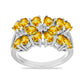 Inel din Argint 925 ( 3.2 grame ) cu Citrin Rio Golden și Topaz Alb 2.32 Carate