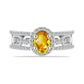 Inel din Argint 925 ( 3.53 grame ) cu Citrin Rio Golden și Topaz Alb 1.28 Carate
