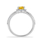 Inel din Argint 925 ( 3.53 grame ) cu Citrin Rio Golden și Topaz Alb 1.28 Carate