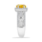 Inel din Argint 925 ( 3.53 grame ) cu Citrin Rio Golden și Topaz Alb 1.28 Carate