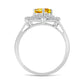 Inel din Argint 925 ( 2.98 grame ) cu Citrin Rio Golden și Topaz Alb 1.03 Carate