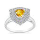 Inel din Argint 925 ( 2.98 grame ) cu Citrin Rio Golden și Topaz Alb 1.03 Carate