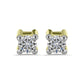 Set din Argint 925 Placat cu Aur ( 2.9 grame ) cu Diamant Alb și Rubin Malagasy 1.95 Carate ( Cercei )