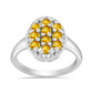 Inel din Argint 925 ( 2.69 grame ) cu Citrin Rio Golden 0.71 Carate